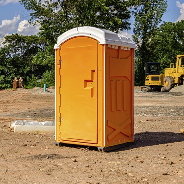 how often are the porta potties cleaned and serviced during a rental period in Leflore County